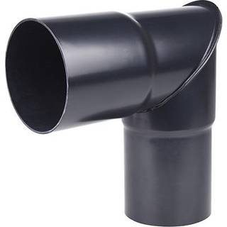 Plastmo knærør, PVC, sort, 90° - Ø90 mm