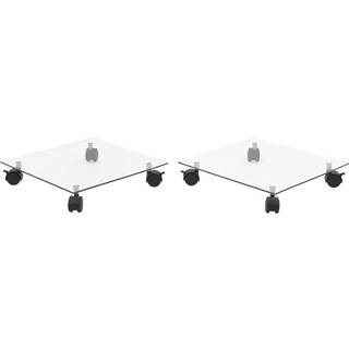 plantevogn 2 stk. hærdet glas 35 x 35 cm firkantet