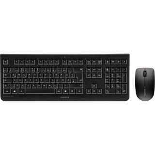 CHERRY DW 3000, Standard, Trådløs, RF Trådløst, QWERTY, Sort, Mus inkluderet