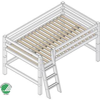 Hoppekids ECO Luxury halvhøj seng med skrå stige, 120x200 cm
