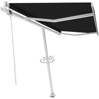 fritstående markise 450x300 cm automatisk betjening antracitgrå