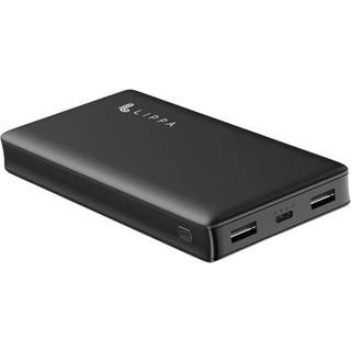 Lippa 20.000 mAh powerbank 18W USB-C PD og 2 x QC USB-A output, Sort