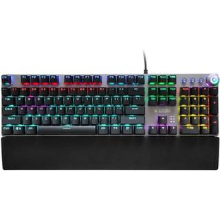 iBOX AURORA K-3 - keyboard - QWERTY - black silver (US International Layout) - Tastatur - Sølv