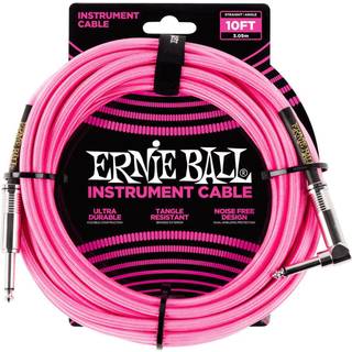 Ernie Ball 6078 Guitar Kabel (Pink, 3m)