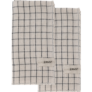 ERNST Ernst servietter 2-pak ternet 40x40 cm Sort/Beige