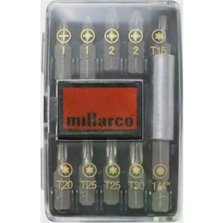 Millarco® bitssæt S2 stål 10 dele