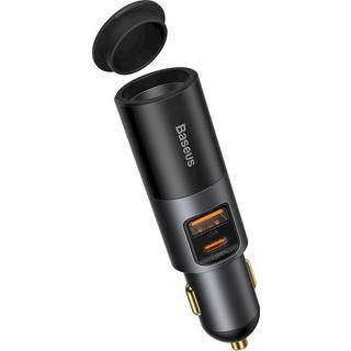 Baseus biloplader med USB-A / USB-C / cigarettænderstik, 120W