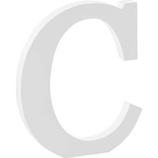 Træbogstav C - hvid 20 cm høj