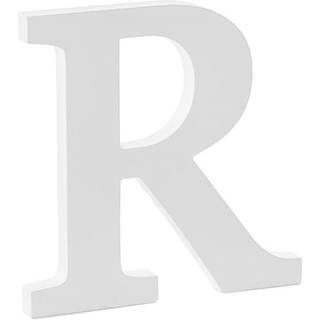 Træbogstav R - hvid 20 cm høj