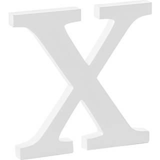 Træbogstav X - hvid 19,5 cm høj