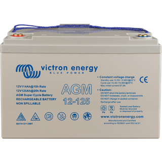 Fritidsbatteri / forbrugsbatteri Victron Super Cycle, AGM, 12 V, 125 Ah, 330 x 171 x 214 mm