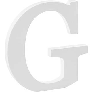 Træbogstav G - hvid 20 cm høj