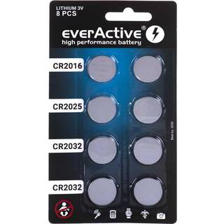 Batterier - EverActive Alkaline - Diverse - 8 Styks