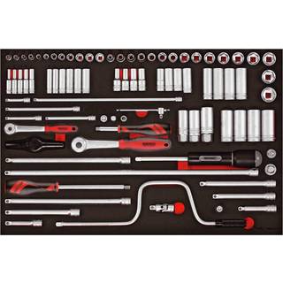 Teng Tools Topnøglesæt med 86 dele med 1/4\" og 3/8\" firkantfatning TTESK86