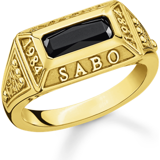 Thomas Sabo TR2243-966-11 College-Ring Schwarzer Stein Goldfarben
