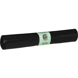 Affaldssæk Sort 160 l, 0,07 mm, 10st