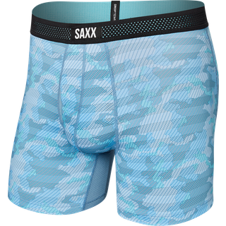 Saxx Droptemp Cooling Mesh Boxer Brief Fly Syntetisk undertøj Herrer størrelse XXL farve blå