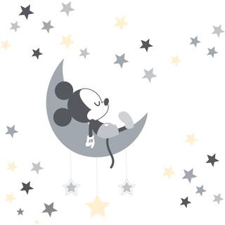 Lams & Ivy Mickey Mouse Wall Decals Gray