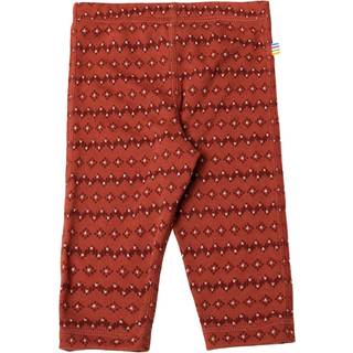 Leggings i chilirød uld med mønster