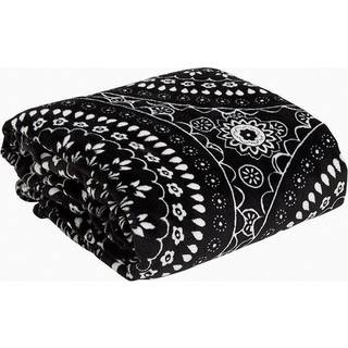 Vera Bradley Women's Fleece Plush Through Tæppe Black Bandana Medallion 80 X 50