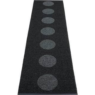 Pappelina Vera 2.0 Tæppe Black / Black Metallic 70x280 Cm - Mønstrede tæpper Polyester Sort - V2X728