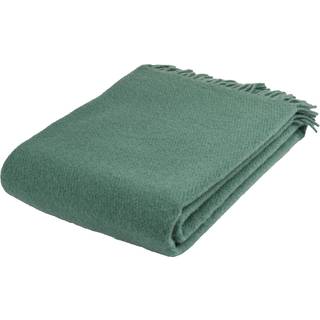 Uldplaid - 100% Ny norsk uld - Solid Sea Green - Støvet grøn - 130x200 cm - Arctic