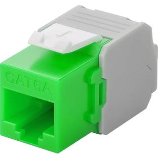Cat 6A UTP Keystone stik - Grøn