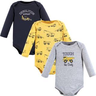 Hudson baby unisex baby bomuld langærmet bodysuits hvide 0-3 måneder os