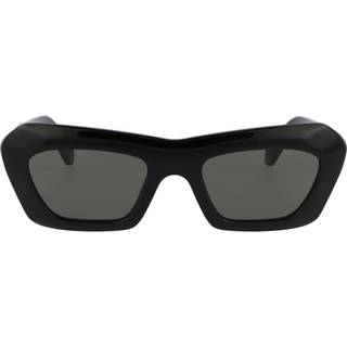 Retrosuperfuture Unisex 3EH Zenya Black Solbriller Acetat Sort Sort Firkantet Normal