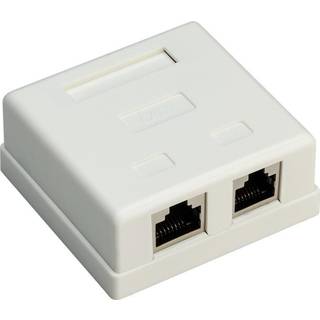 2-port RJ45 installationsbox, CAT 6, STP
