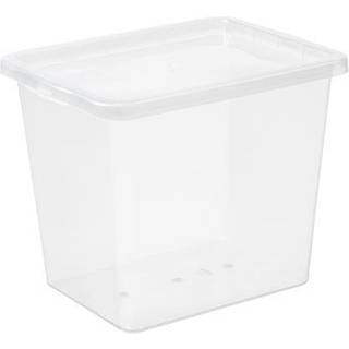 Basic plastboks inkl låg, 31 liter, Klar