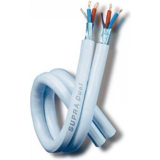 SUPRA Dual Audio analog stereo audio kabel, 2x 5.5 mm., isblå | PRIS-MATCH