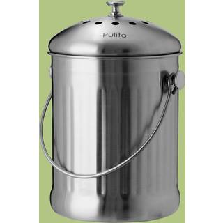 PULITO - KOMPOSTSPAND M. KULFILTER - RUSTFRIT STÅL - COMPOSTPAIL - kompost spand - PULITO - StudioBuus