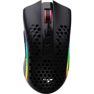 REDRAGON M808 Storm Lightweight RGB Wireless Gaming Mouse - Gaming Mus - Optisk - 7 knapper - Sort med RGB lys