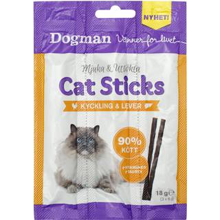 Dogman Kattsticks - Kyllingelever / 3-pak