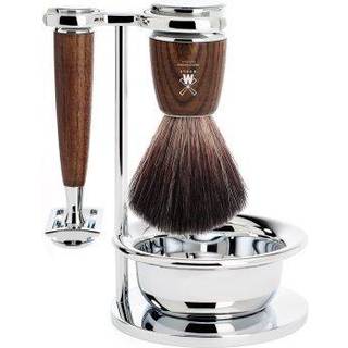 Mühle barbersæt med Mach3 skraber, Fibre Barberkost og Holder, Rytmo, Ask