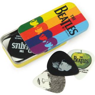 Daddario tilbeh?r Beatles Guitar Picks - The Beatles Collectionable Guitar Picks - Picks with Tin 15 Pack Stripes