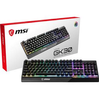MSI Vigor GK30 tastatur Spil USB QWERTY US International Sort