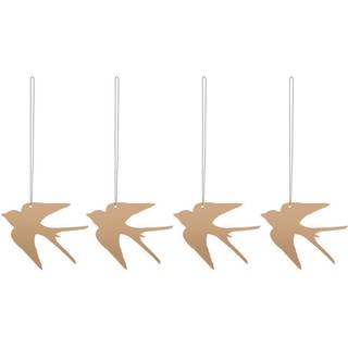 Cooee Design Easter Deco Bird 4-pack Påskedekoration 4-pak Cafe Au Lait - Påskdekorationer Rustfrit Stål Cafe Au Lait - HI-035-19-CA