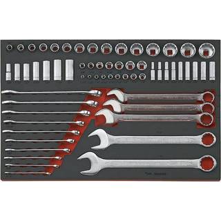 Teng Tools 62 dele Ringgaffelnøgle- og topnøglesæt TTEAF62