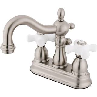 Kingston Brass KB1608PX Heritage 4 in. Centerset badev?relse vandhaner b?rstet nikkel