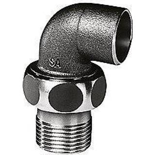 lodde vinkelunion 1/2 - 15 mm 90º. Med en rørgevind nippel og en loddemuffe