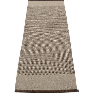 Pappelina Edit Tæppe Dark Brown / Dark Linen / Hør Metallic 85x260 Cm - Plasttæpper Polyester Mørkebrun - ET6F826