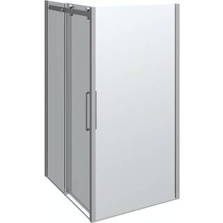 Scanbad Maxi Deluxe skydedør 100x120x200 m/klart glas DL1201-1000 m/1 fast væg