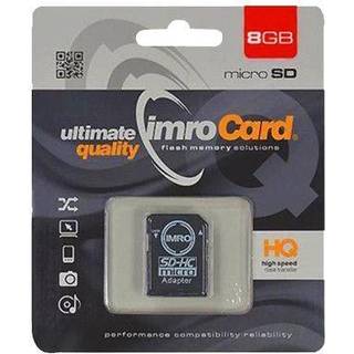 IMRO MicroSDHC 8GB cl.10 med adapter