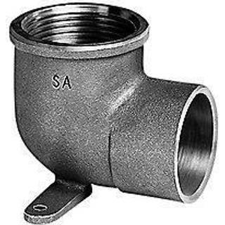 lodde dækvinkel 1/2'' - 12 mm. Med en rørgevindmuffe og en loddemuffe med vingeflange