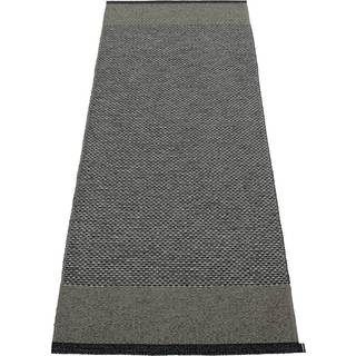 Pappelina Edit Tæppe Black / Trækulsfarvet / Granite Metallic 70x200 Cm - Ensfarvede tæpper Polyester Sort - ETX720
