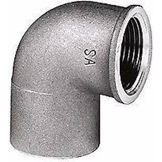 lodde vinkel 1/2'' - 15 mm 90º. Med en rørgevindmuffe og en loddemuffe