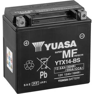 Yuasa YTX14-BS 12V AGM Batteri til Motorcykel