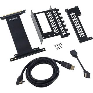 CableMod Vertical PCI-e Bracket - HDMI + DisplayPort - BLACK -> Forventet levering: 5-7 hverdage